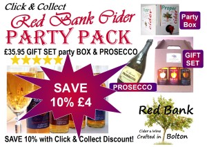 Gift Set with Party Box plus Bottle of Award Winning Prosecco (DOC) Xtra Dry - 5 Star Rated